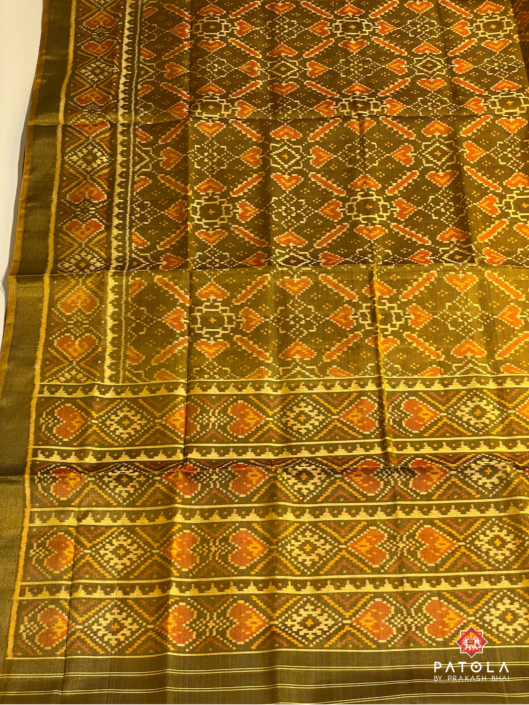 Manekchowk Design With Selaari Border Single Ikat Patola Saree